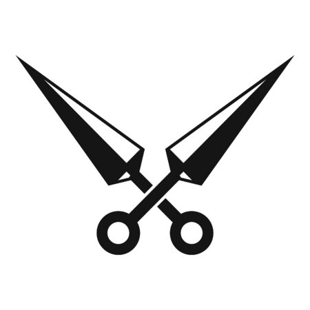 Ninja blades icon, simple styleのイラスト素材