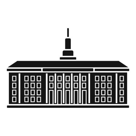 School building icon, simple styleのイラスト素材