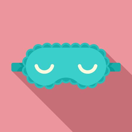 Flight sleeping mask icon. Flat illustration of flight sleeping mask vector icon for web designのイラスト素材