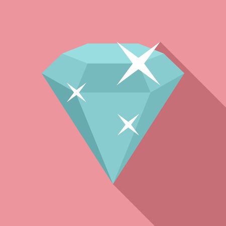 Shiny game diamond icon. Flat illustration of shiny game diamond vector icon for web designのイラスト素材