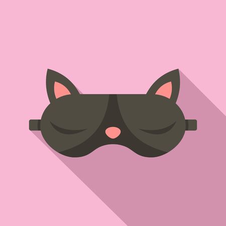 Cover sleeping mask icon, flat styleのイラスト素材