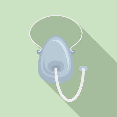 Anesthesia face mask icon, flat styleのイラスト素材