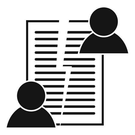 Divorce agreement icon, simple styleのイラスト素材