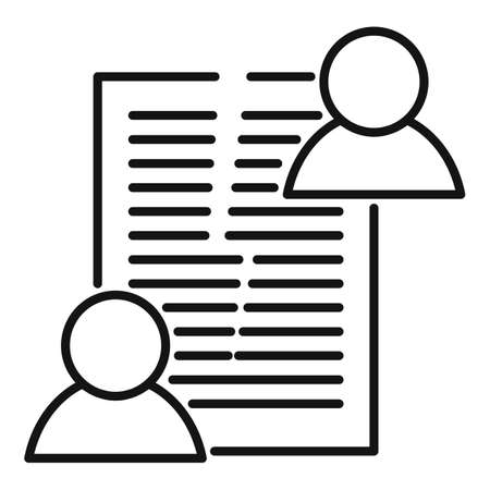 Divorce agreement icon, outline styleのイラスト素材