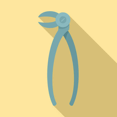 Dental forceps icon, flat styleのイラスト素材
