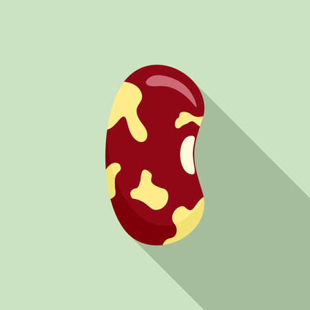 Kidney bean plant icon, flat styleのイラスト素材