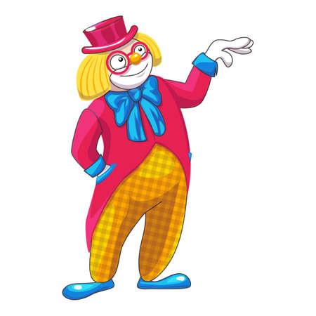 Magician clown icon, cartoon styleのイラスト素材