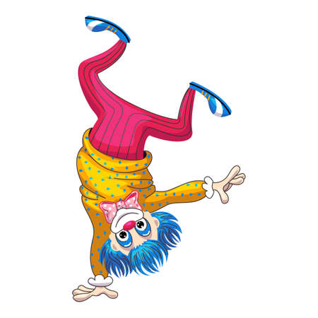Clown one hand icon, cartoon styleのイラスト素材