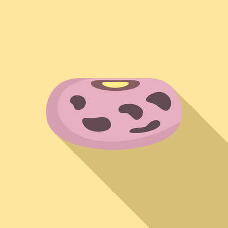 Agriculture kidney bean icon, flat styleのイラスト素材
