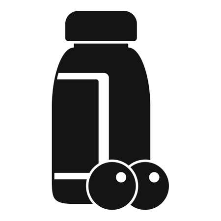 Sphere pills icon, simple styleのイラスト素材