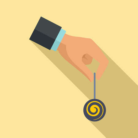 Hypnosis pendulum icon, flat styleのイラスト素材