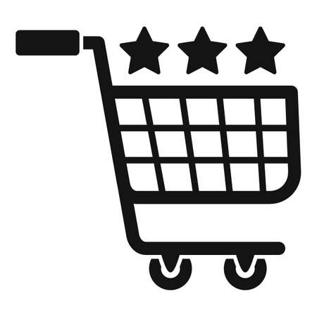 Remarketing cart icon, simple styleのイラスト素材