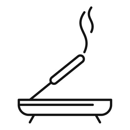 Smoking stick icon, outline styleのイラスト素材