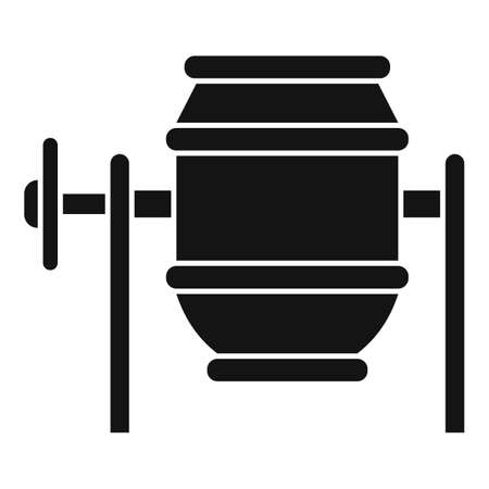 Concrete mixer icon, simple styleのイラスト素材