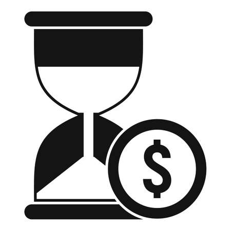 Money hourglass online loan icon, simple styleのイラスト素材