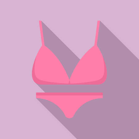 Sport swimsuit icon, flat styleのイラスト素材