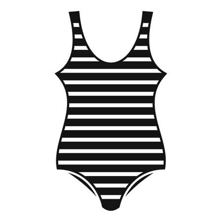 Woman striped swimwear icon, simple styleのイラスト素材