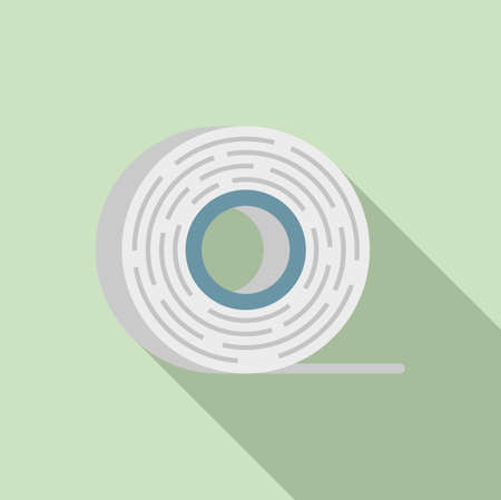 Survival tape icon, flat styleのイラスト素材