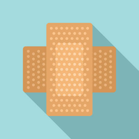 Survival skin plaster icon, flat styleのイラスト素材