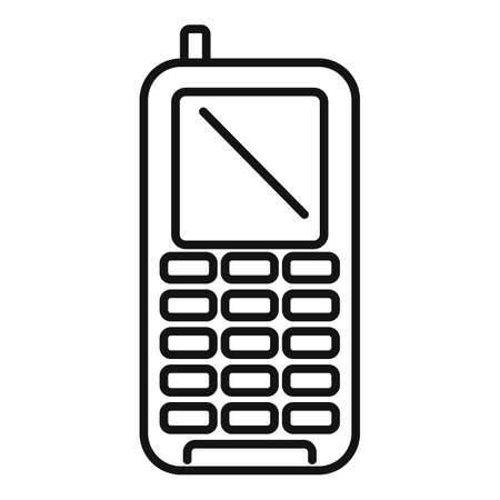 Survival phone icon, outline styleのイラスト素材