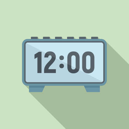 Digital alarm clock repair icon, flat styleのイラスト素材
