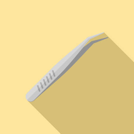 Watch repair forceps icon, flat styleのイラスト素材