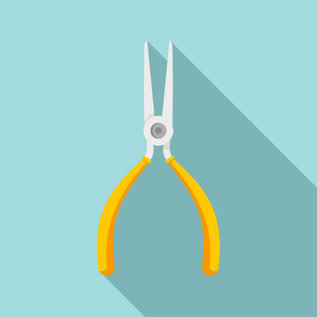 Watch repair pliers icon, flat styleのイラスト素材