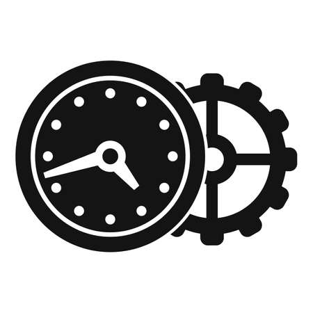 Wall clock repair icon, simple styleのイラスト素材