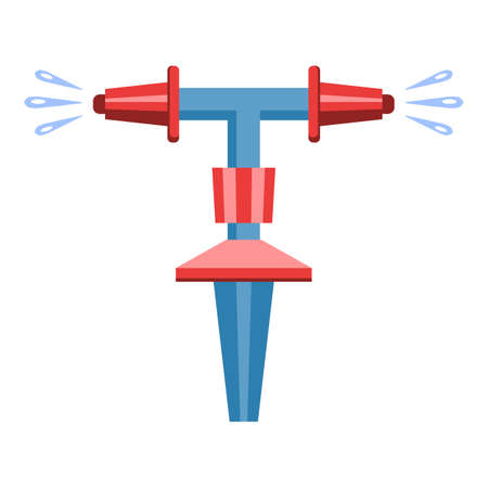 Farming garden sprinkler icon, cartoon styleのイラスト素材