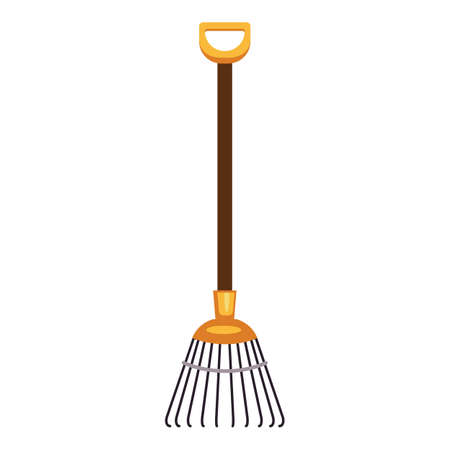 Leaf rake icon, cartoon styleのイラスト素材