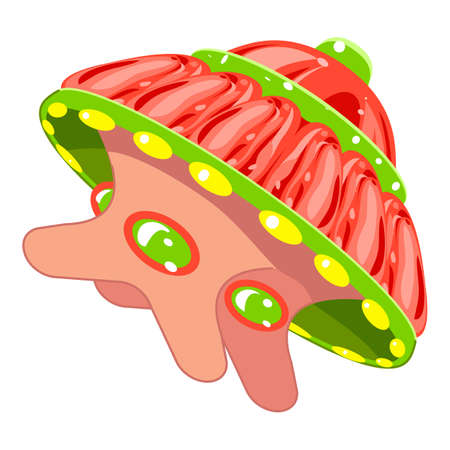 Ufo icon, cartoon styleのイラスト素材