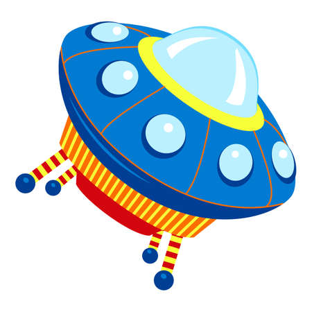 Universe ufo icon, cartoon styleのイラスト素材