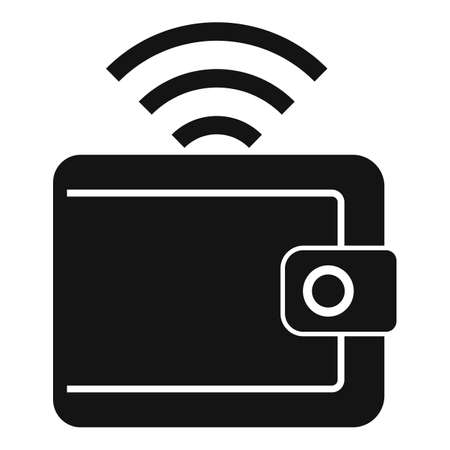 Digital wallet icon, simple styleのイラスト素材