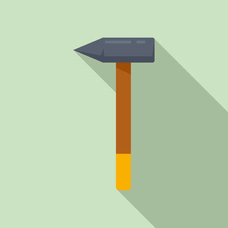 Shoe repair light hammer icon, flat styleのイラスト素材