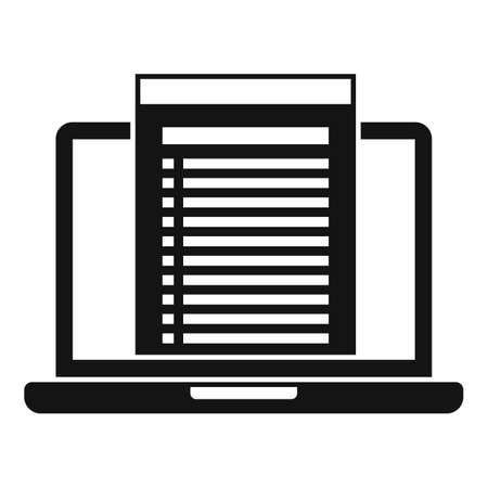 Laptop audit icon, simple styleのイラスト素材