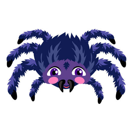Smiling spider icon, cartoon styleのイラスト素材