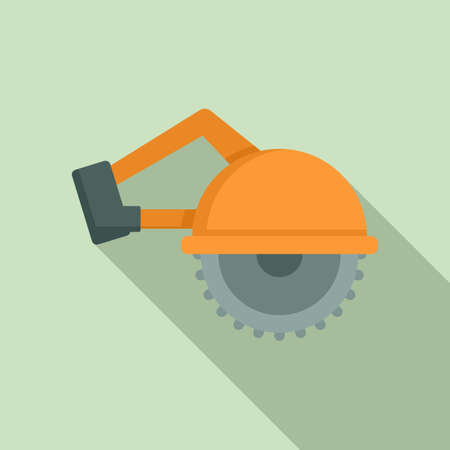 Circular saw icon, flat styleのイラスト素材