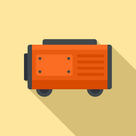 Fuel generator icon, flat styleのイラスト素材