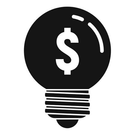 Crowdfunding idea bulb icon, simple styleのイラスト素材