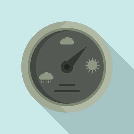 Barometer icon, flat styleのイラスト素材