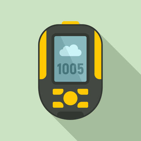 Modern barometer icon, flat styleのイラスト素材