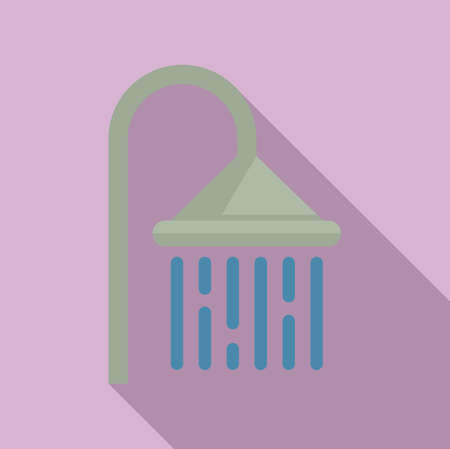 Sauna shower icon, flat styleのイラスト素材