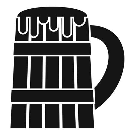 Sauna beer mug icon, simple styleのイラスト素材