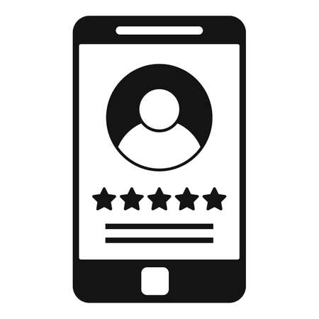 Smartphone reputation icon, simple styleのイラスト素材