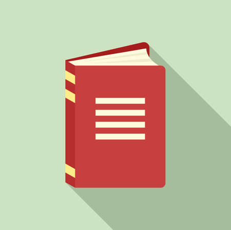 Library old book icon, flat styleのイラスト素材