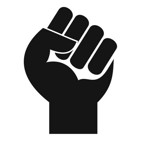 Stop racism fist icon, simple styleのイラスト素材