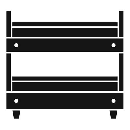 Home bunk bed icon, simple styleのイラスト素材