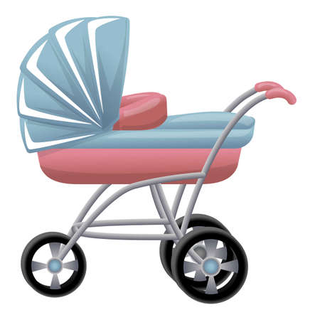 Baby carriage icon, cartoon styleのイラスト素材