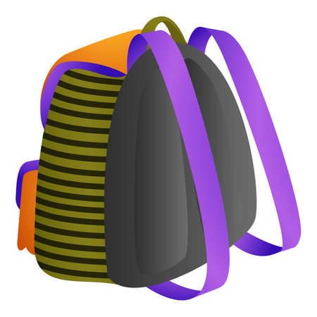 School backpack icon, cartoon styleのイラスト素材