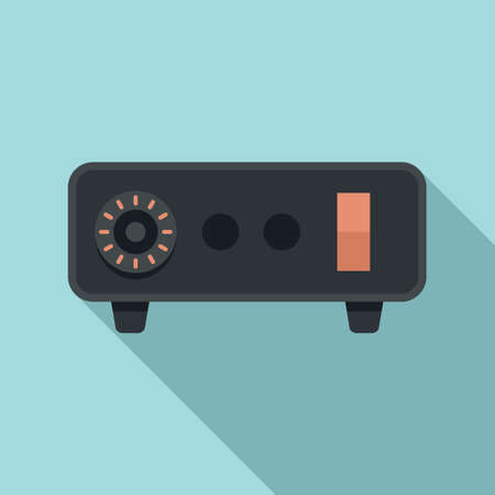 Tattoo device machine icon, flat styleのイラスト素材